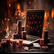 Live dealer at Singapore Pools table, showing cards and betting positions